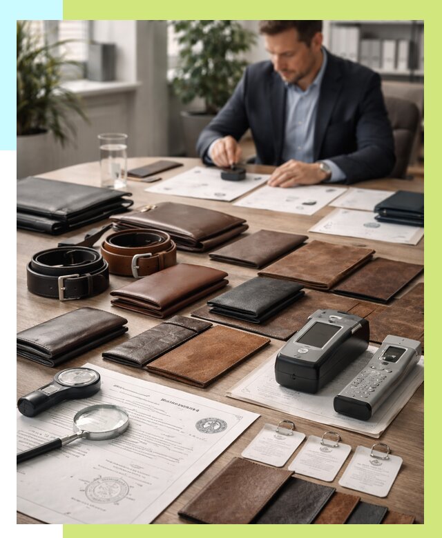 Сертификация кожаных изделий в Кушве от 12318 р. | Алешин-Кшв