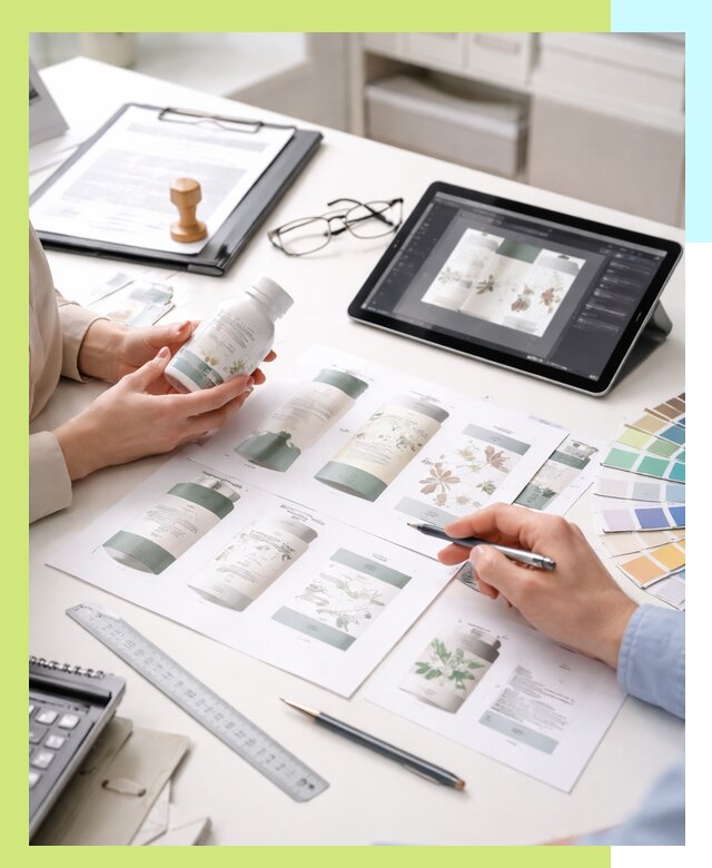 Профессиональная разработка дизайна и текста этикетки продукции в Кушве