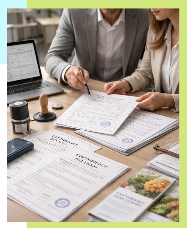 Сертификат ISO 22000 в Кушве от 41060 р. под ключ | Алешин-Кшв